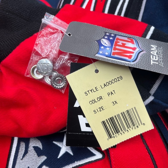 NWT New England Patriots All Embroidered Flame Jacket Size 3XL RARE - Picture 11 of 12